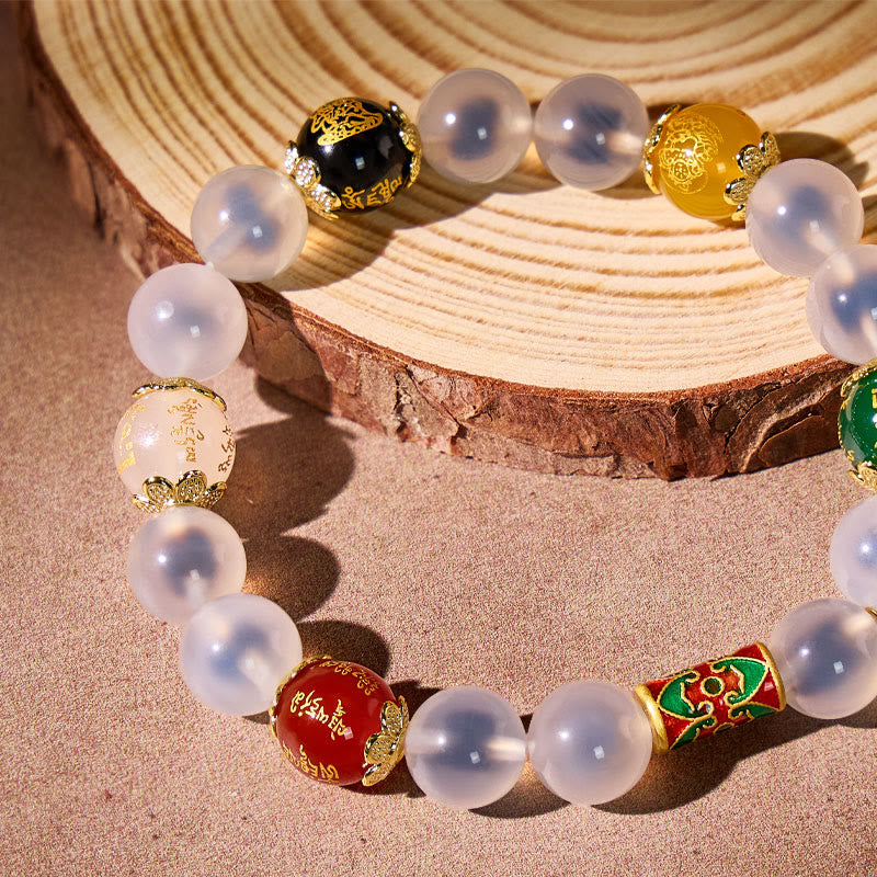 FuAttract Luck Shift – Pixiu Tallow Agate Om Mani Mantra Bracelet - image 5