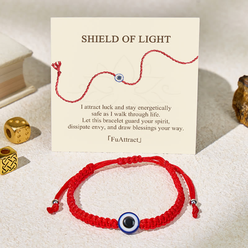 FuAttract Evil Eye Protection Handmade Red String Bracelet - Red - image 0