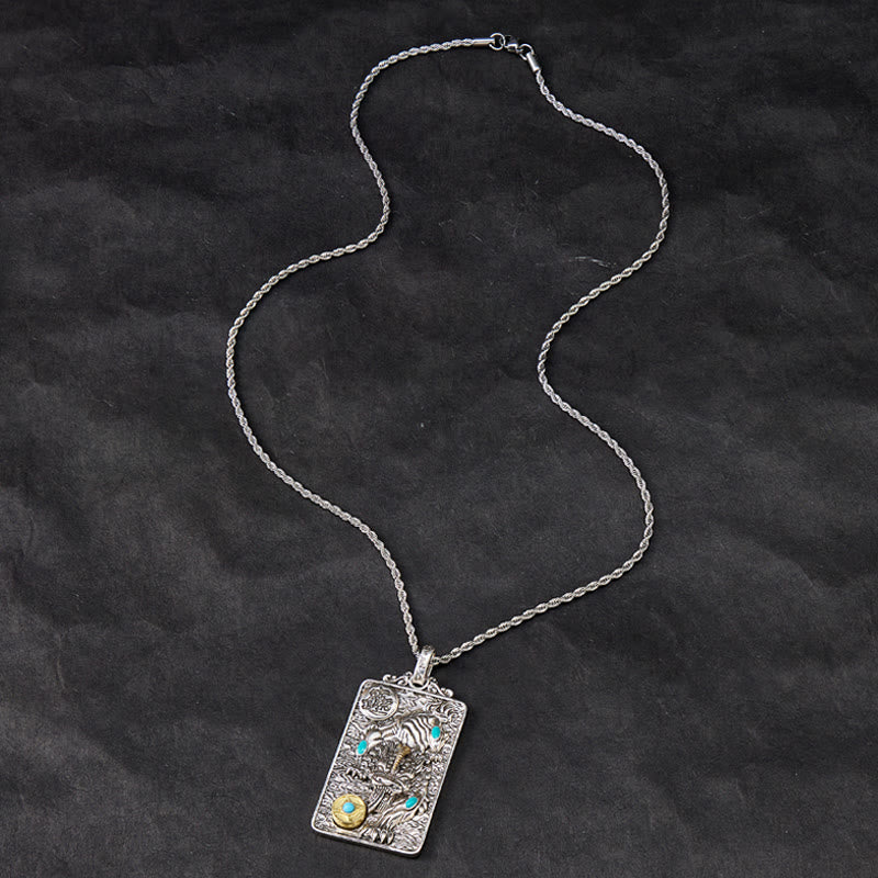 FuAttract Turquoise Inlay Pixiu Amulet Necklace for Protection & Prosperity - image 11
