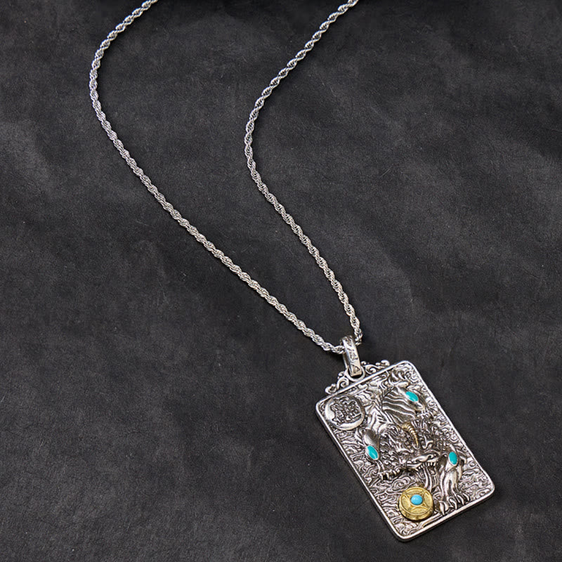 FuAttract Turquoise Inlay Pixiu Amulet Necklace for Protection & Prosperity - image 10