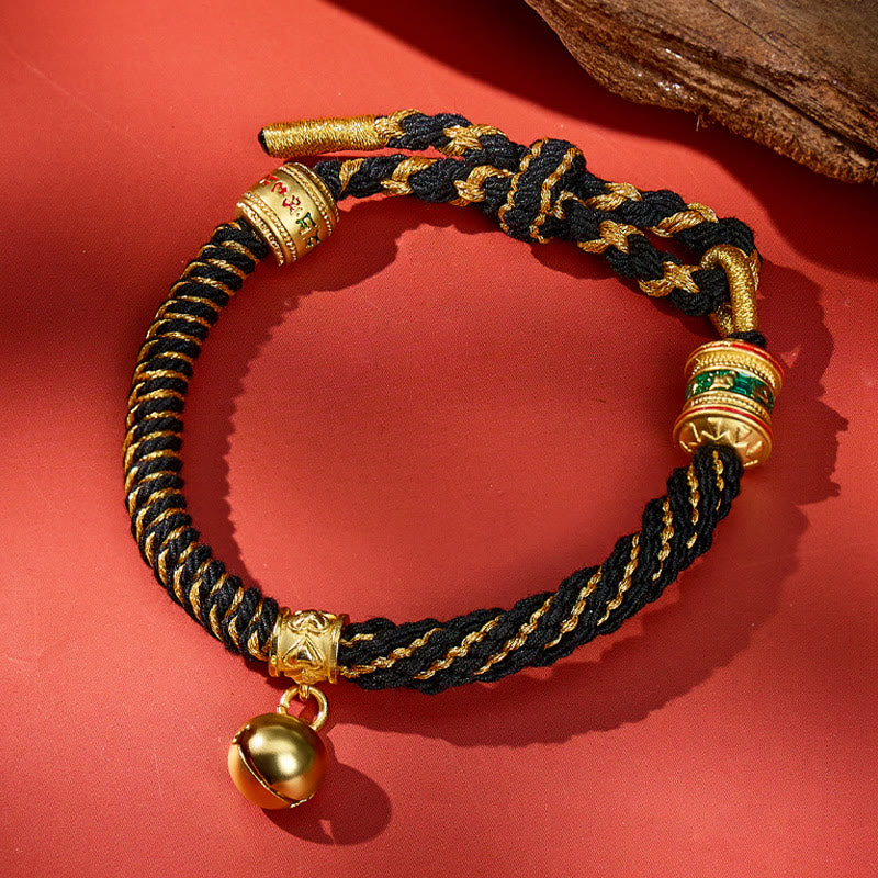 FuAttract Tibetan Om Mani Padme Hum Carved Protection Amulet Bracelet - Black - image 14