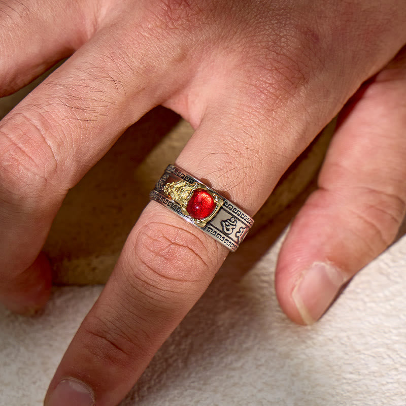 FuAttract Prosperity & Protection Garnet Pixiu Ring – Feng Shui Wealth Power - image 3