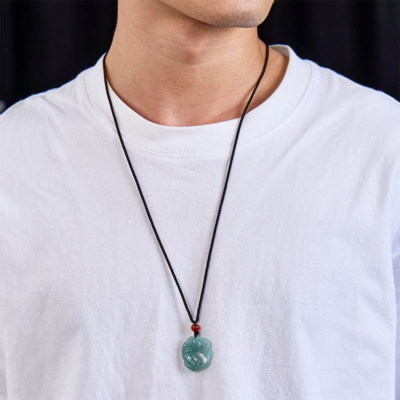 FuAttract Prosperity Guardian Biting Coin – Wealth-Attracting Jade Pixiu Necklace - image 2