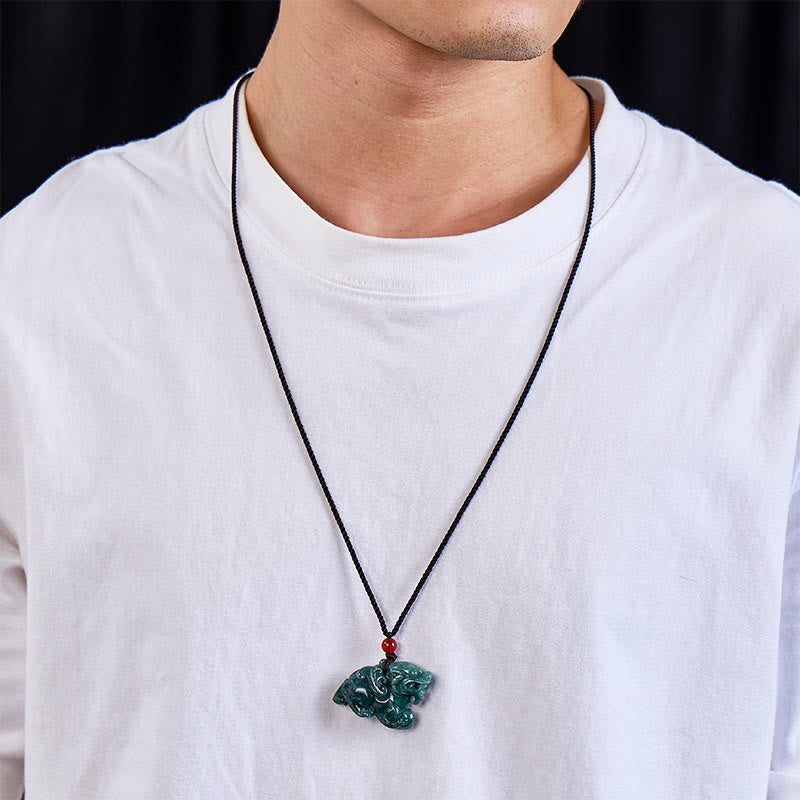 FuAttract Abundance & Luck Jade Pixiu Guardian Necklace - image 2