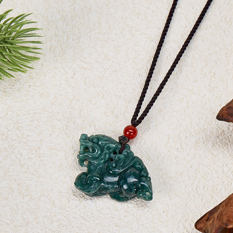 FuAttract Abundance & Luck Jade Pixiu Guardian Necklace - image 1