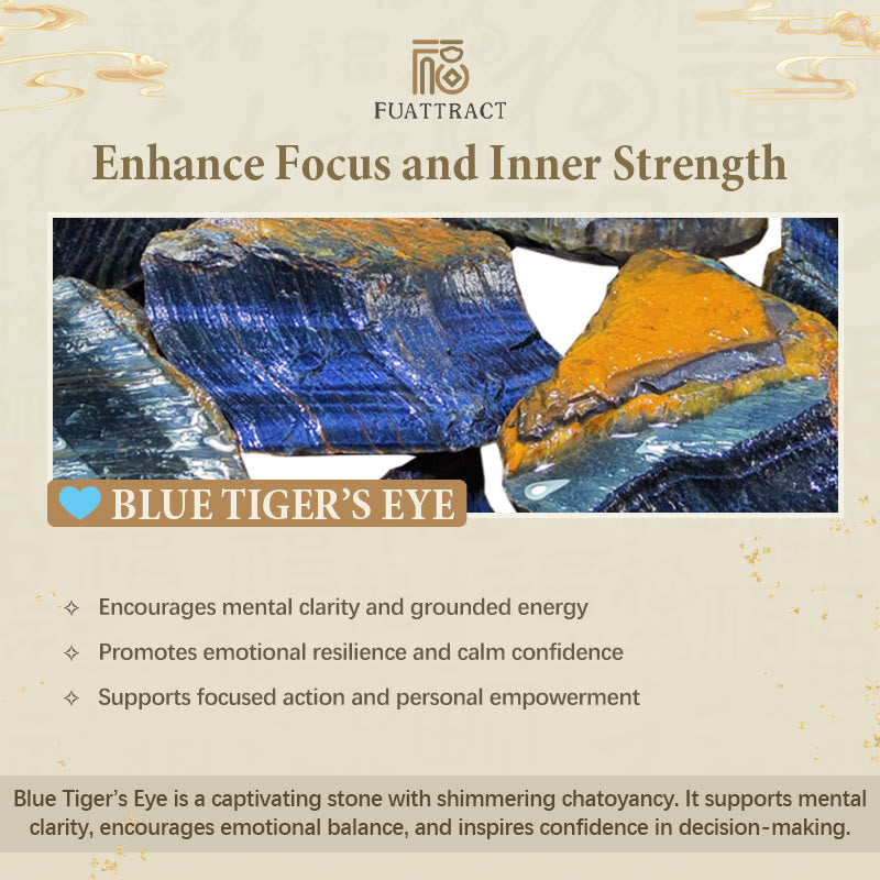 FuAttract Focus & Confidence Blue Tiger's Eye Color-Changing Pixiu Bracelet - image 8