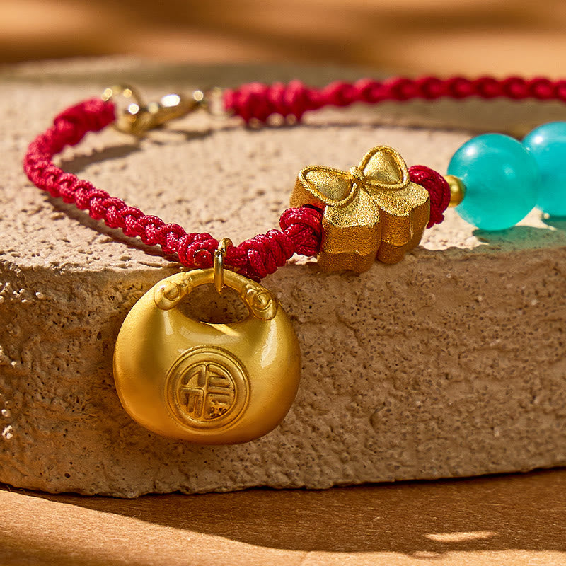 FuAttract Fortune Attraction Red String Amazonite Beaded Bracelet - image 4
