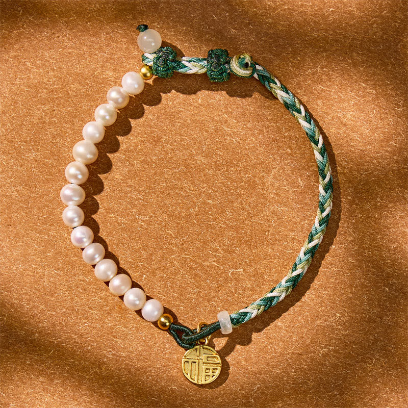 FuAttract Protection Healing Energy Pearl Woven Thread Charm Bracelet - image 2