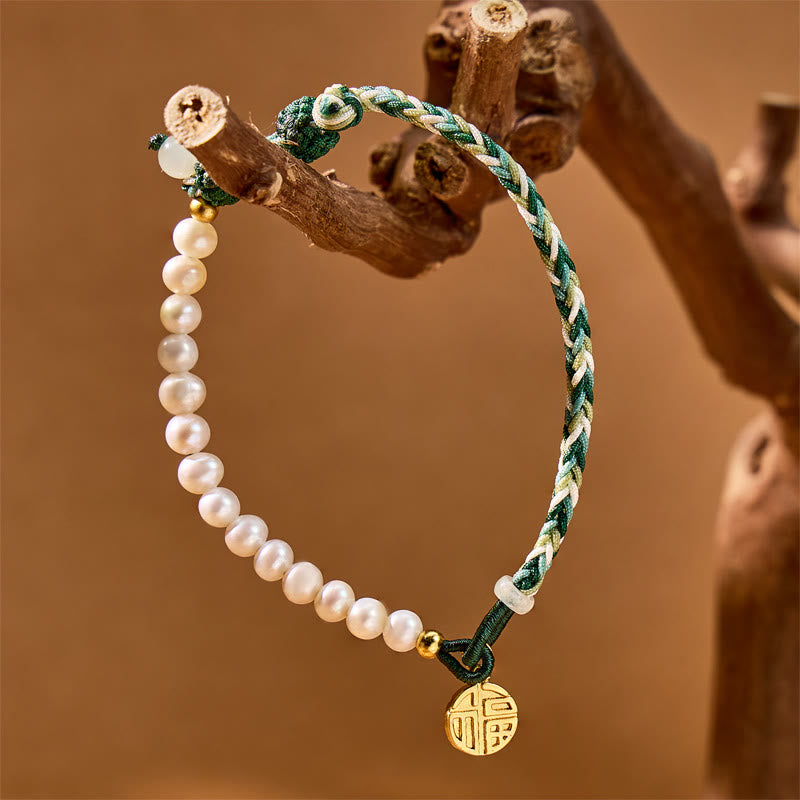 FuAttract Protection Healing Energy Pearl Woven Thread Charm Bracelet - image 4