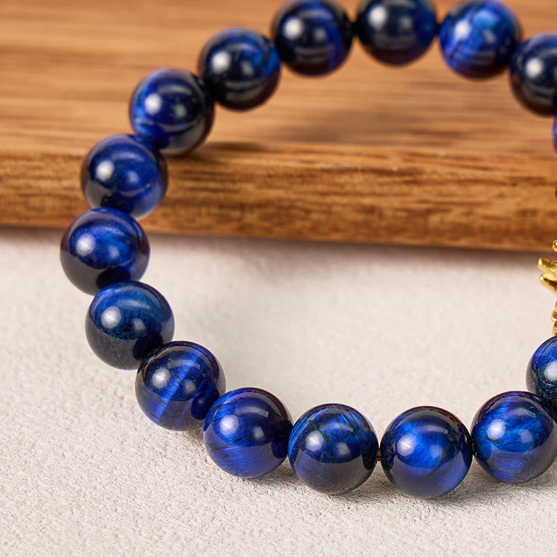 FuAttract Focus & Confidence Blue Tiger's Eye Color-Changing Pixiu Bracelet - image 4