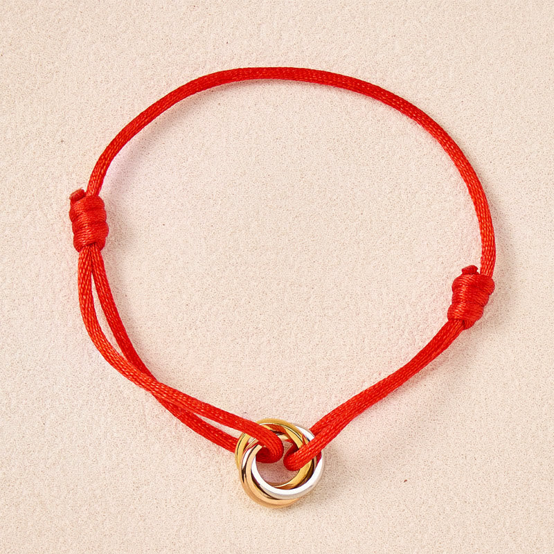 FuAttract Balanced Harmony Bracelet – Tri-Color Ring Woven Charm - image 2