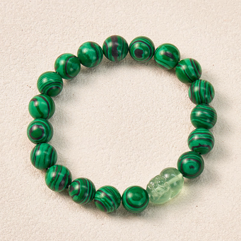 FuAttract Emotional Balance & Protective Energy Malachite Anxiety Green Fluorite Pixiu Bracelet - image 1