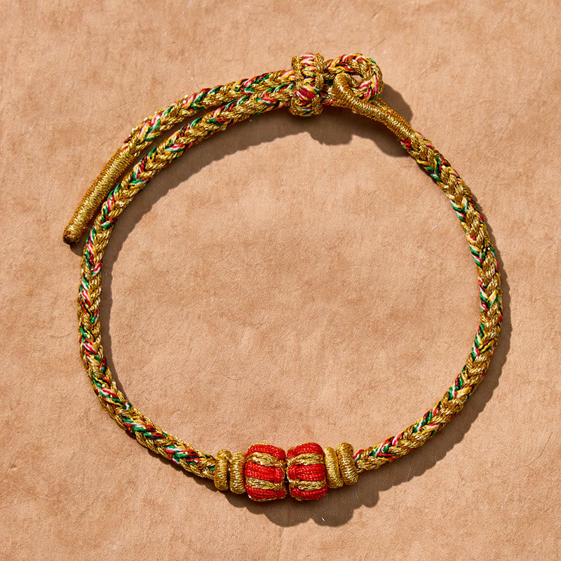 FuAttract Tibet Handmade Chinese Zodiac Lucky Protection Strength Braided Rope Bracelet - Dragon/Snake-Samantabhadra Bodhisattva - image 12