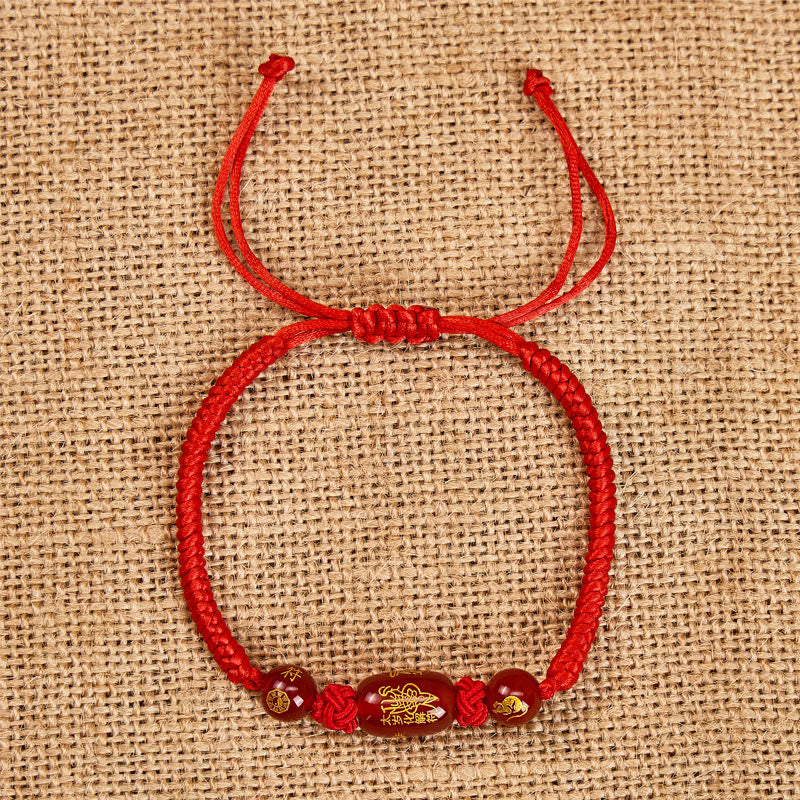 FuAttract Red Agate Chinese Zodiac Red String Braided Protection Bracelet - image 2
