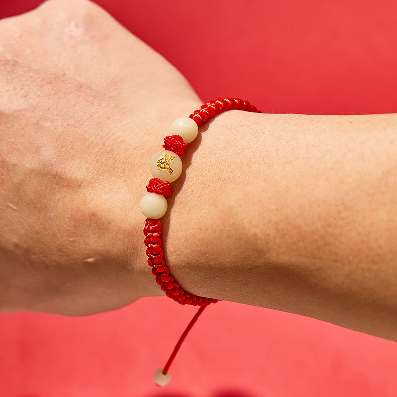 FuAttract Peace & Guidance Chinese Zodiac Red String Glow-in-the-Dark Bracelet - image 4