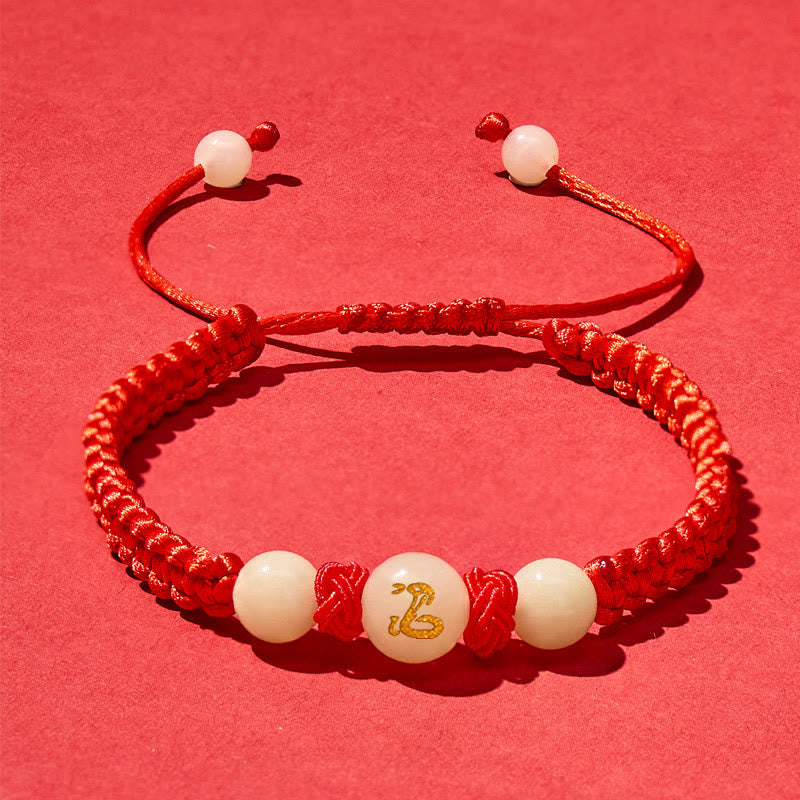 FuAttract Peace & Guidance Chinese Zodiac Red String Glow-in-the-Dark Bracelet - Snake - image 16
