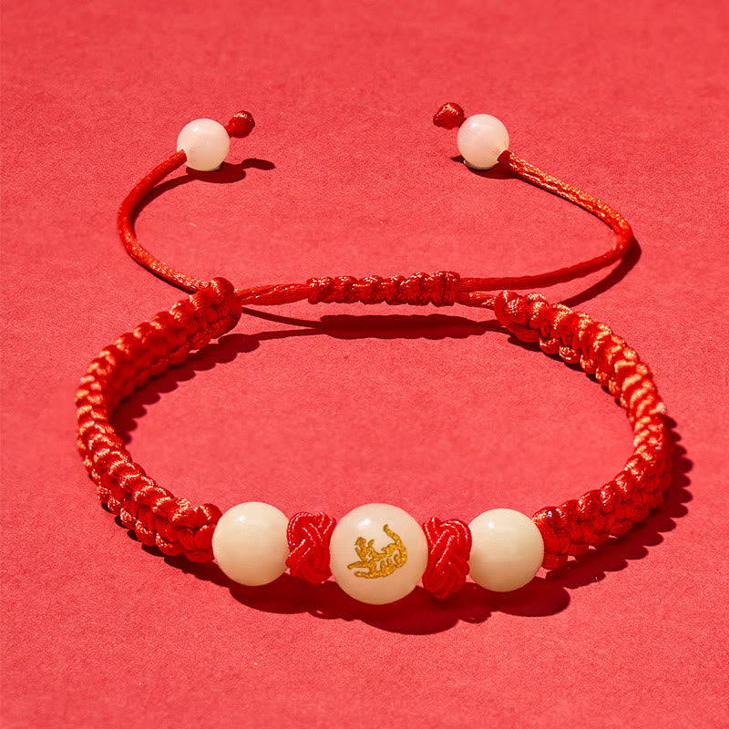 FuAttract Peace & Guidance Chinese Zodiac Red String Glow-in-the-Dark Bracelet - Tiger - image 13
