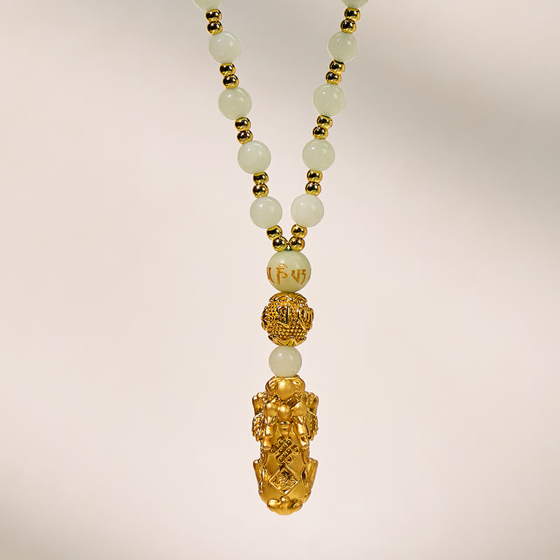 FuAttract Pixiu Obsidian Necklace for Strength, Success & Energy Shielding - Luminous Stone - image 13