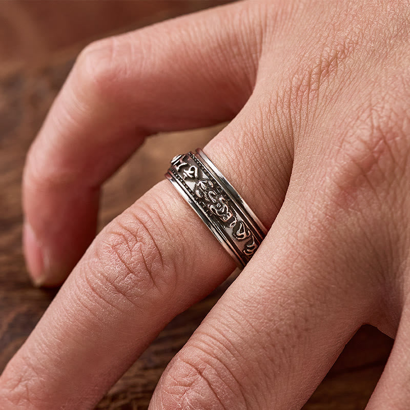 FuAttract Om Mani Padme Hum Spinner Pixiu Ring for Wealth Protection & Abundance Energy - image 3