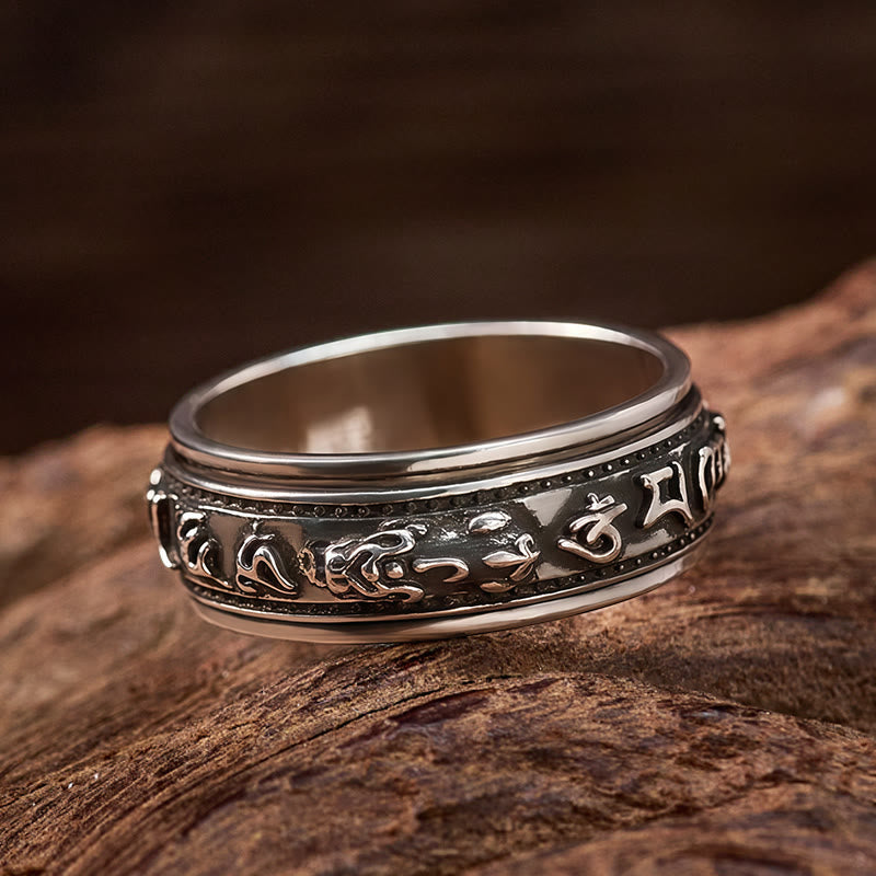 FuAttract Om Mani Padme Hum Spinner Pixiu Ring for Wealth Protection & Abundance Energy - image 2