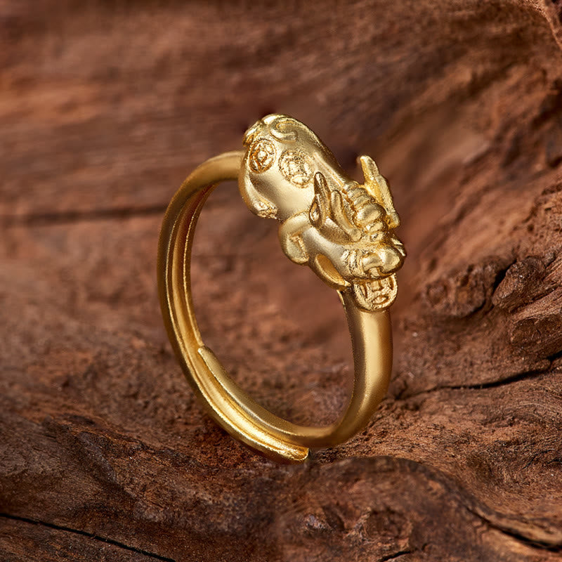 FuAttract Wealth Protection Ring Fortune-Attracting Lucky Pixiu Adjustable Ring - image 1