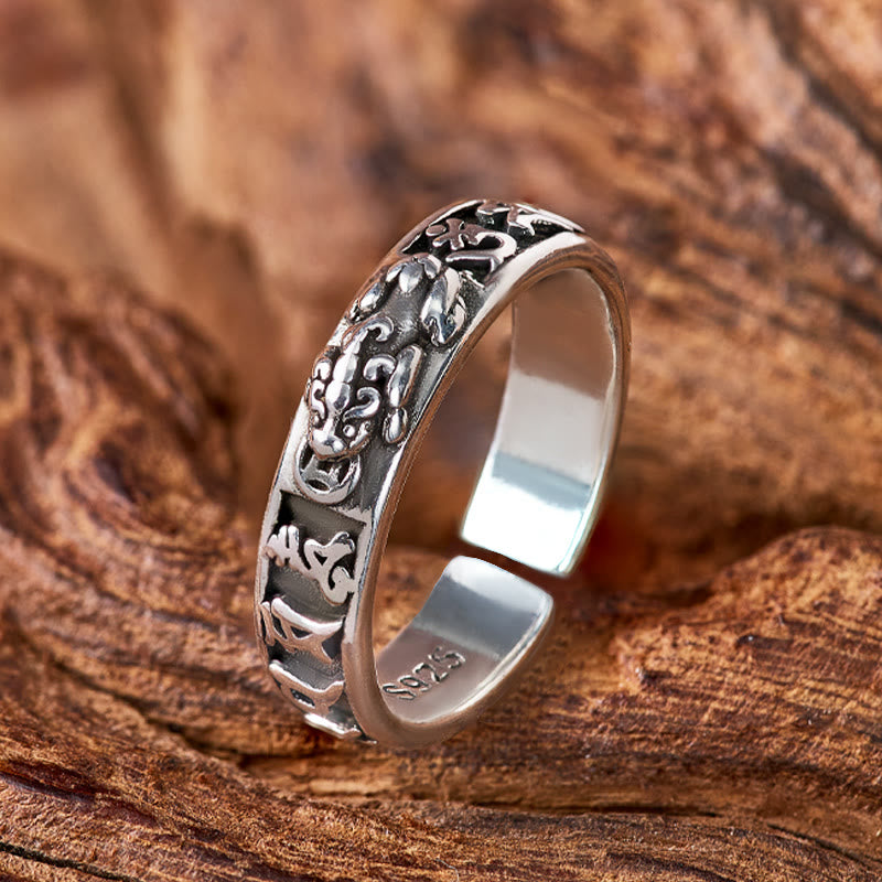 FuAttract Pixiu Mantra Band for Protection & Mindful Energy Balance Ring - Adjustable - image 0