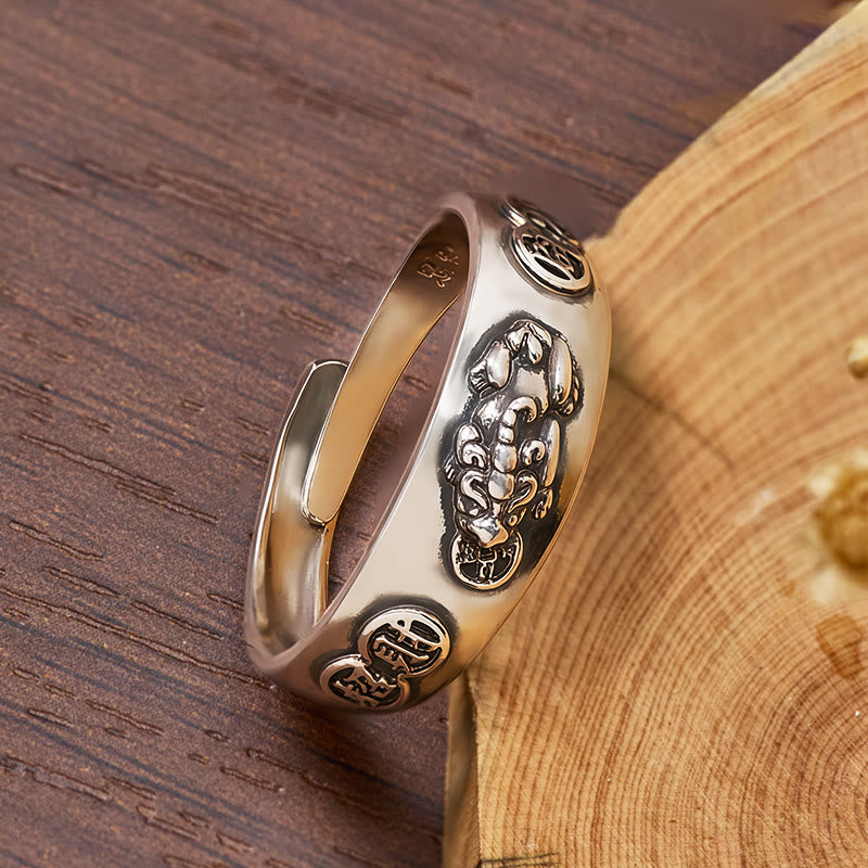 FuAttract Abundance & Prosperity Lucky Pixiu with Fortune Coins Ring - image 4