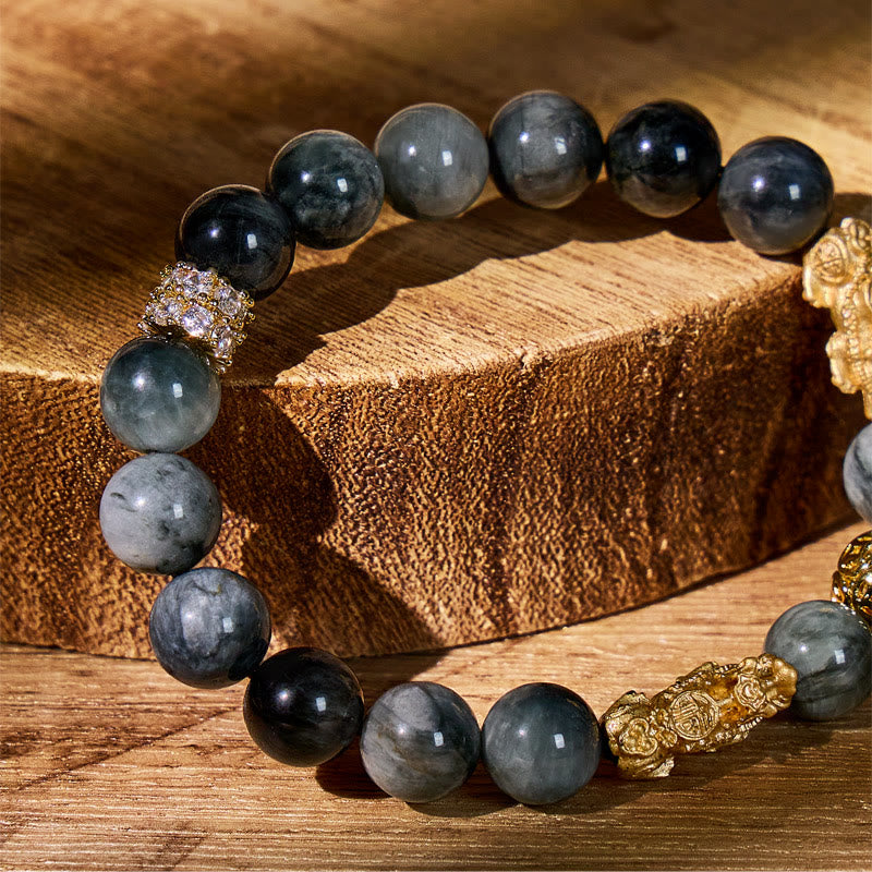 FuAttract Focused Protection – Hawk's Eye Stone Pixiu Bracelet - image 4