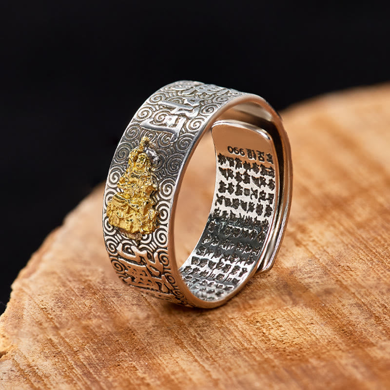 FuAttract Peace & Protection Mantra Chinese Zodiac Buddha Spiritual Amulet Ring - Acalanatha-Rooster - image 18