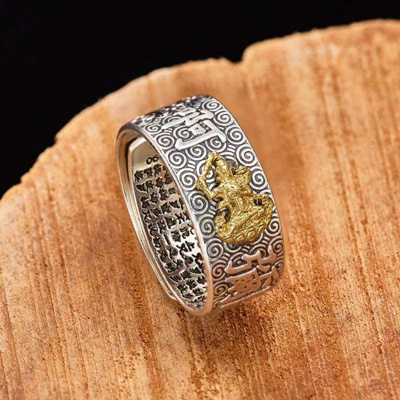 FuAttract Peace & Protection Mantra Chinese Zodiac Buddha Spiritual Amulet Ring - image 13