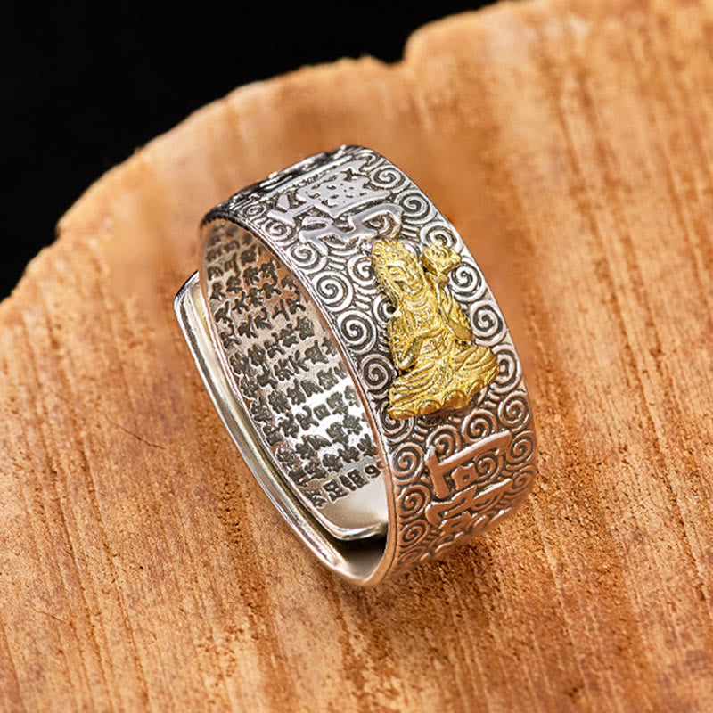 FuAttract Peace & Protection Mantra Chinese Zodiac Buddha Spiritual Amulet Ring - image 5