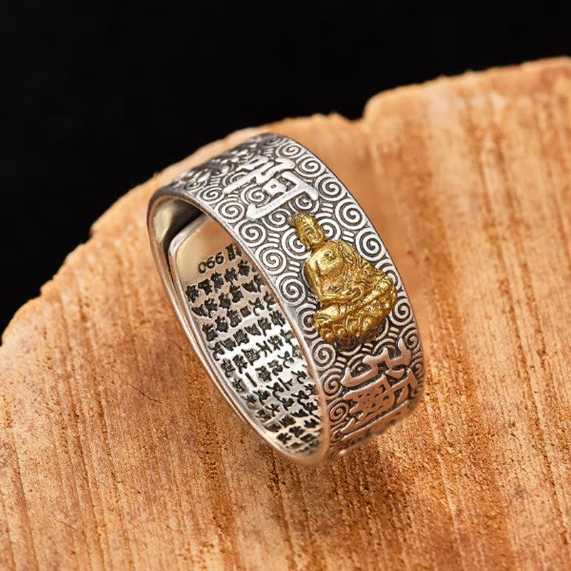 FuAttract Peace & Protection Mantra Chinese Zodiac Buddha Spiritual Amulet Ring - image 17