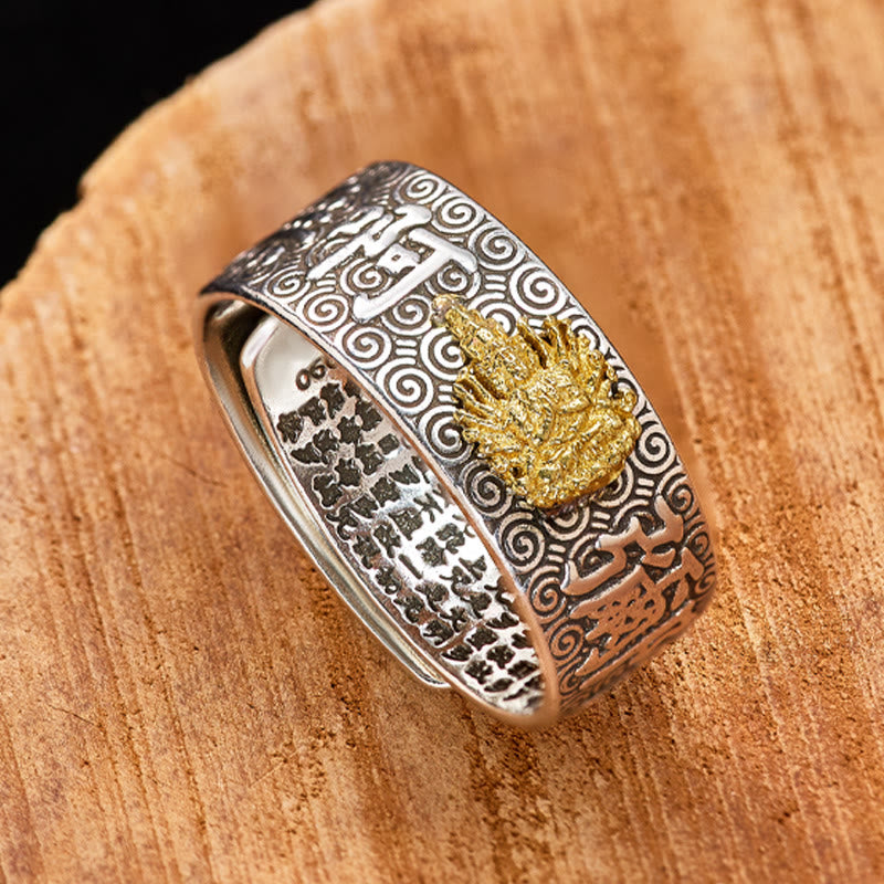 FuAttract Peace & Protection Mantra Chinese Zodiac Buddha Spiritual Amulet Ring - image 8
