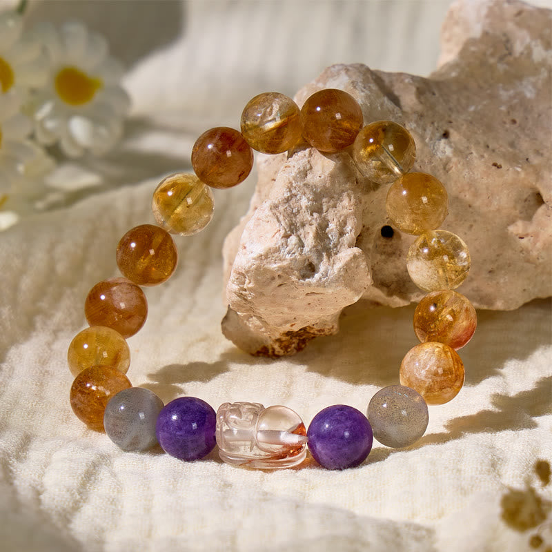 FuAttract Prosperity Flow – Multi-Stone Koi Pixiu Bracelet - image 2