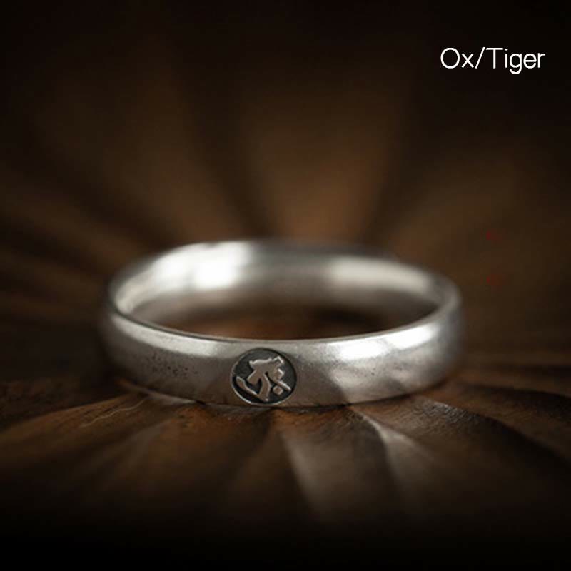 FuAttract Chinese Zodiac Ring for Abundance and Mindfulness Buddhist Amulet - Ox/Tiger - Women - image 11