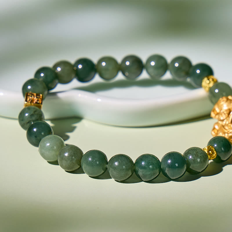 FuAttract Prosperity & Healing Jade Pixiu Golden Luck Charm Bracelet - image 7