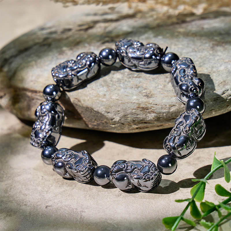 FuAttract Multi-Pixiu Terahertz Style Band for Infinite Luck and Prosperity Bracelet - Pixiu 21*11.5mm - image 0