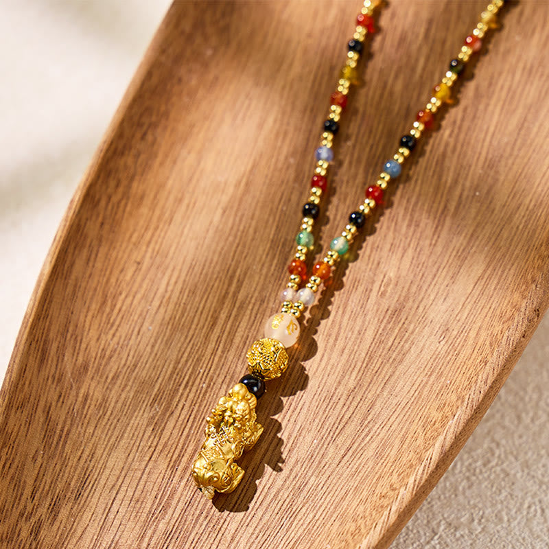 FuAttract Good Fortune & Success Rainbow Agate Bead Pixiu for Wealth Attraction Necklace - image 7
