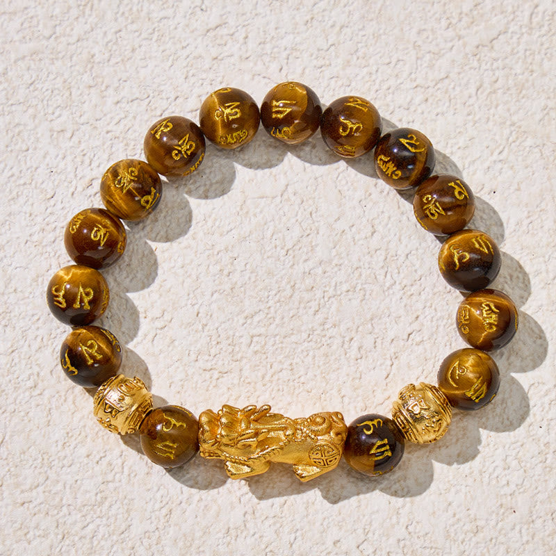 FuAttract Guardian of Fortune Tiger’s Eye Pixiu Manifest Your Abundance Bracelet - image 1