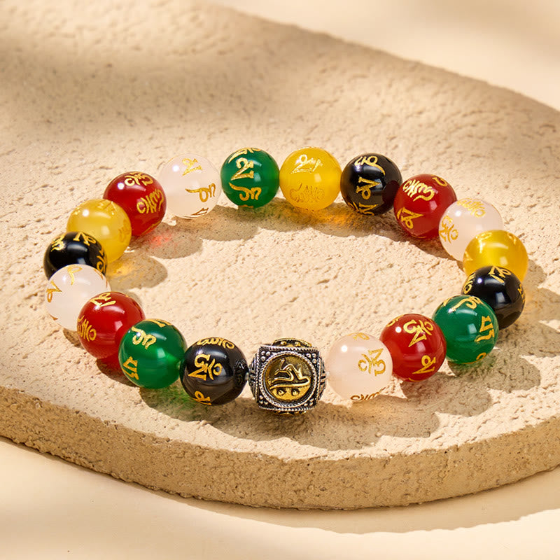 FuAttract Five Elements Balance Agate Stone Chinese Zodiac Balance & Protection Bracelet - Rooster - image 0