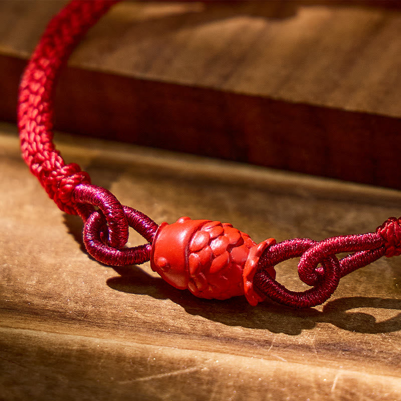 FuAttract Abundance Flow – Cinnabar Koi Red Cord Bracelet - image 3