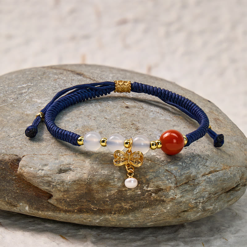 FuAttract Heartfelt Harmony – Agate & Pearl Love Cord Bracelet - image 3