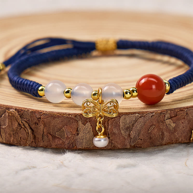 FuAttract Heartfelt Harmony – Agate & Pearl Love Cord Bracelet - image 6