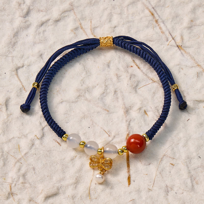 FuAttract Heartfelt Harmony – Agate & Pearl Love Cord Bracelet - image 1