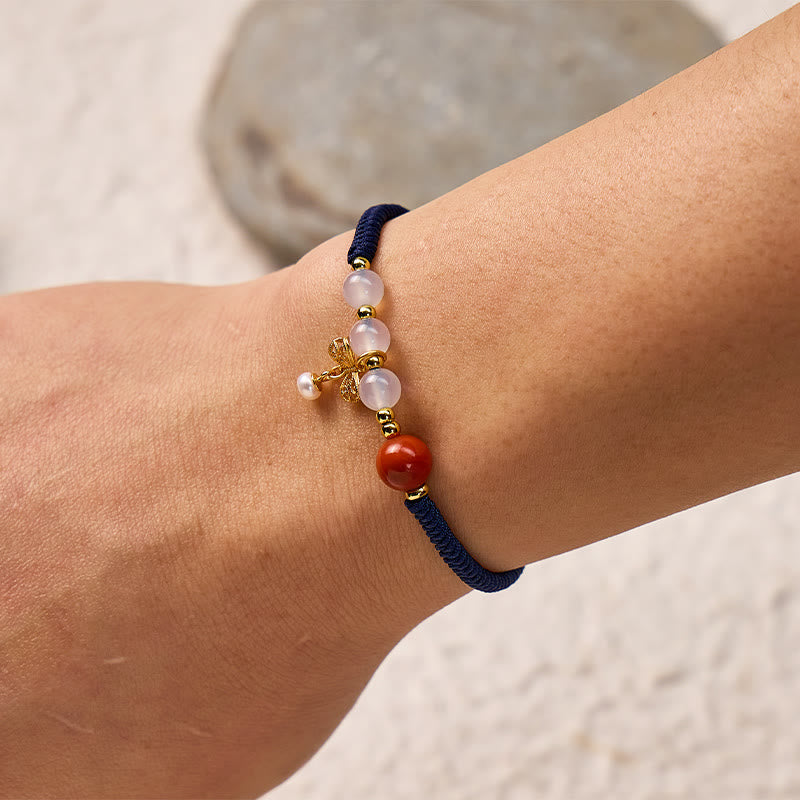 FuAttract Heartfelt Harmony – Agate & Pearl Love Cord Bracelet - image 7