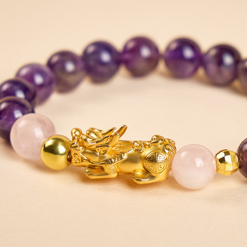 FuAttract Wealth & Fortune Flow – Amethyst Pixiu Prosperity Bracelet - image 3
