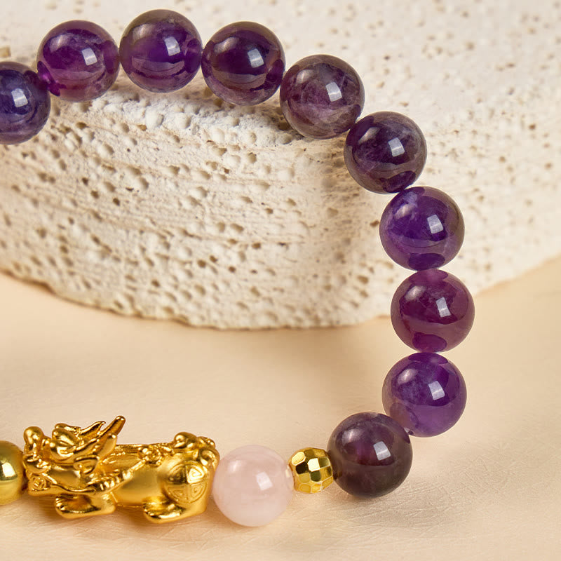 FuAttract Wealth & Fortune Flow – Amethyst Pixiu Prosperity Bracelet - image 4