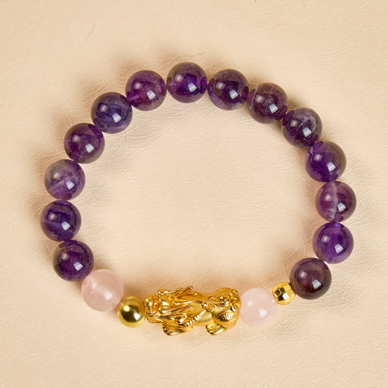 FuAttract Wealth & Fortune Flow – Amethyst Pixiu Prosperity Bracelet - image 2