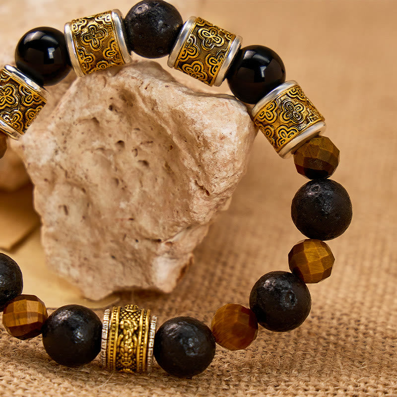 FuAttract Energy Shield – Tiger's Eye & Lava Stone Pixiu Bracelet - image 4
