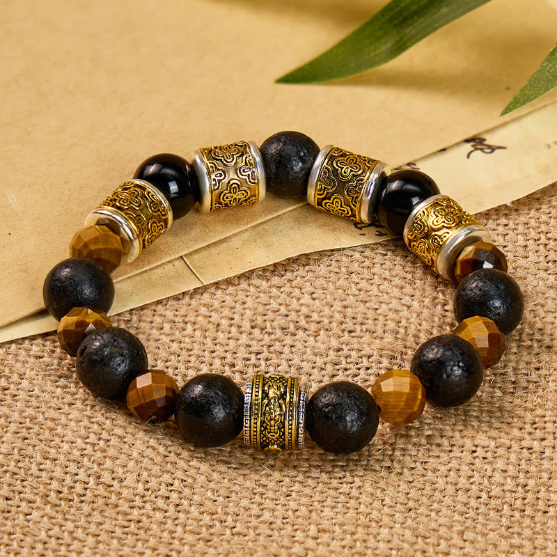 FuAttract Energy Shield – Tiger's Eye & Lava Stone Pixiu Bracelet - image 3